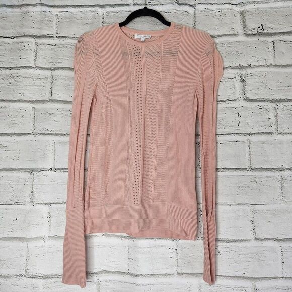 Equipment Femme Laurier Womens Small Eyelet Crewneck Pullover Sweater Stretch - Picture 9 of 12